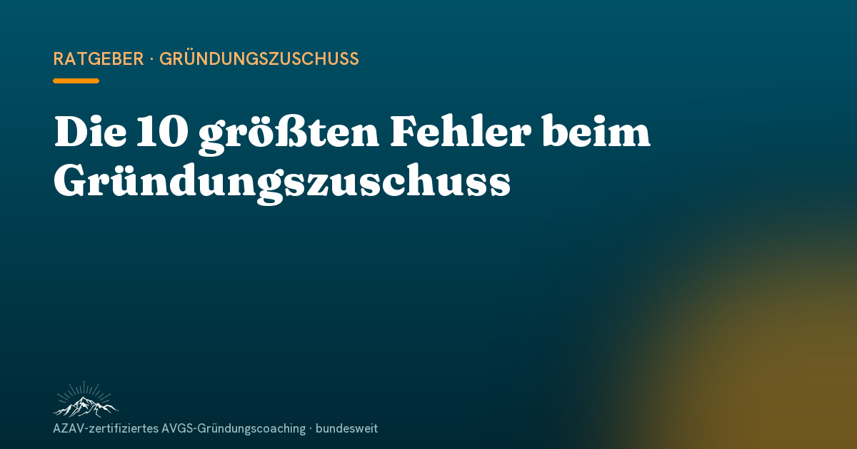 Die 10 größten Fehler