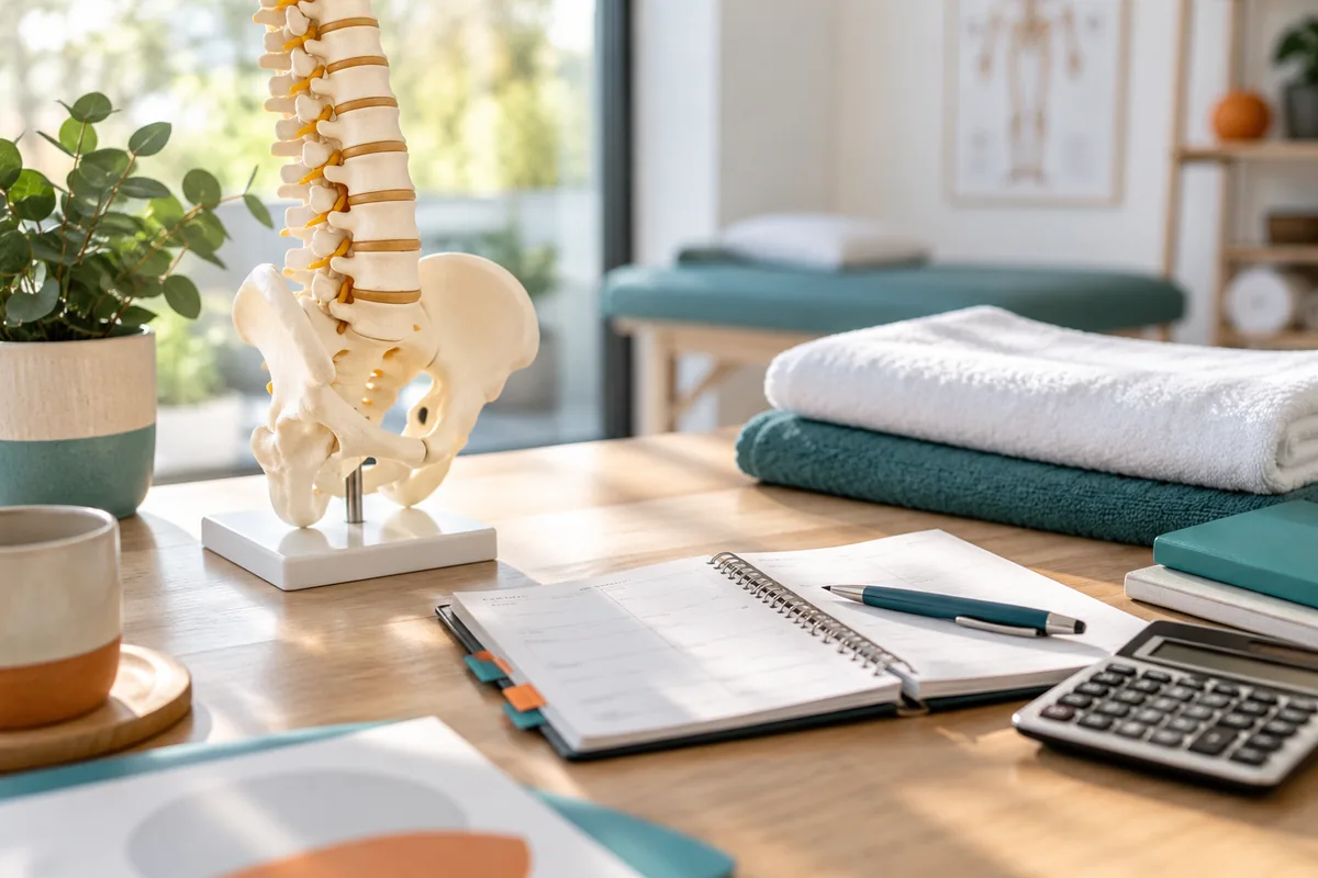 Notizbuch mit Terminplanung neben einem Taschenrechner